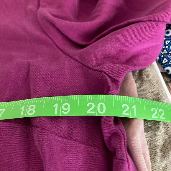 J Jill Shirt‎ Womens Sz M Tunic Purple Collared Long Sleeve Pullover Top Buttons - Picture 7 of 8